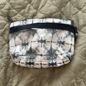 Thirty-One Blue and Gray Zippered Pouch